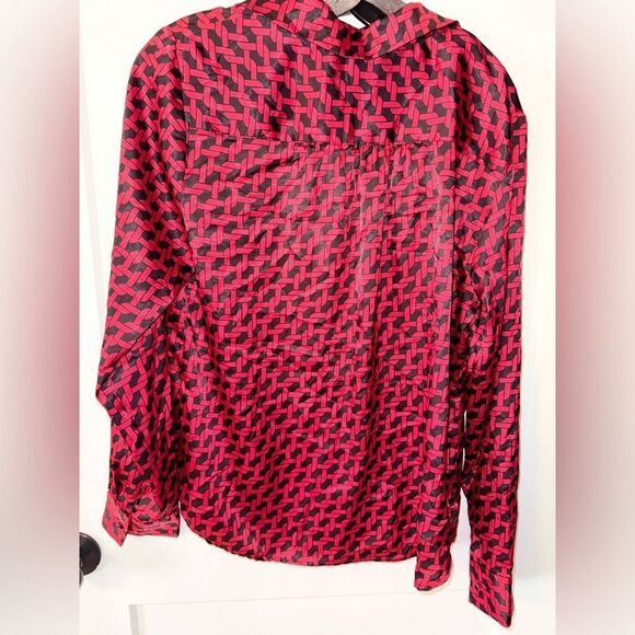 George Red and Black Patterned Blouse - Picture 5 of 6